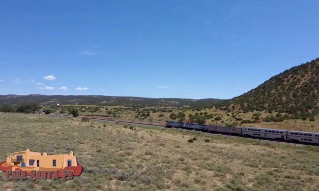 Amtrak Southwest Chief Arriving at Lamy, New Mexico