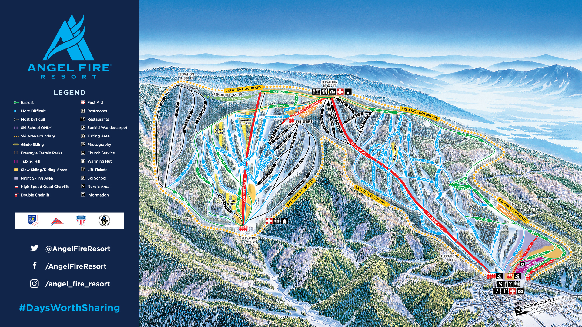 Angel Fire Ski Resort Trail Map New Mexico