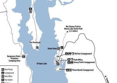 El Vado Lake State Park Map